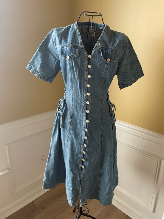 DJI Dresses & Skirts - DJI Light Blue Denim Dress